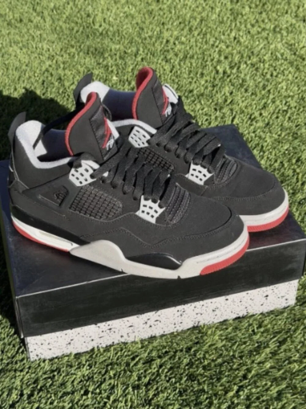 Nike Air Jordan 4 Bred OG Retro Red Black Men’s Shoe